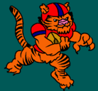 Dibujo Jugador tigre pintado por SONIC