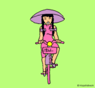 Dibujo China en bicicleta pintado por holaa