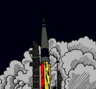 Dibujo Lanzamiento cohete pintado por joanmartincazorla