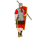Dibujo Soldado romano pintado por Agustin