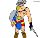 Dibujo Gladiador pintado por 9
