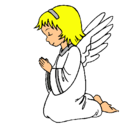 Dibujo Ángel orando pintado por facu