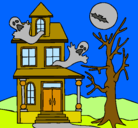 Dibujo Casa fantansma pintado por srm