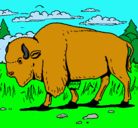 Dibujo Búfalo  pintado por ariadna