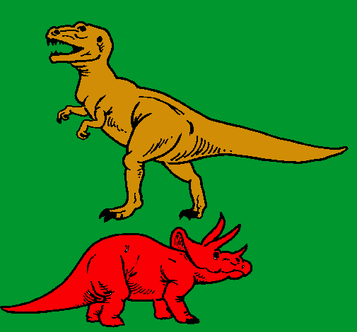 Triceratops y tiranosaurios rex