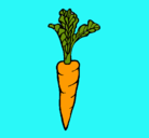 Dibujo zanahoria pintado por ivany