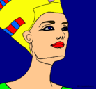 Dibujo Busto de Nefertiti pintado por pablo