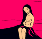 Dibujo Madre con su bebe pintado por roxipop