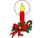 Dibujo Vela de navidad pintado por francisca