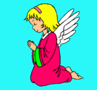 Dibujo Ángel orando pintado por ivacata