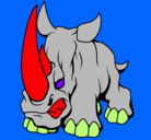 Dibujo Rinoceronte II pintado por raiman