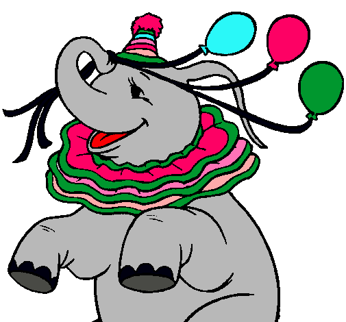 Elefante con 3 globos