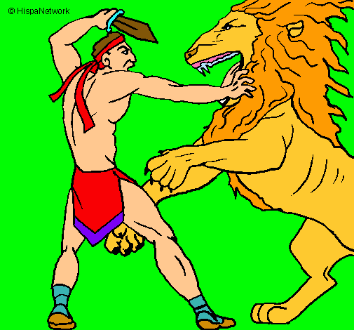 Gladiador contra león