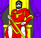 Dibujo Caballero rey pintado por abimelec