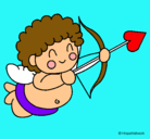 Dibujo Cupido pintado por nicol