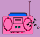 Dibujo Radio cassette 2 pintado por adrianalizeth