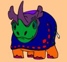 Dibujo Rinoceronte pintado por lautaro