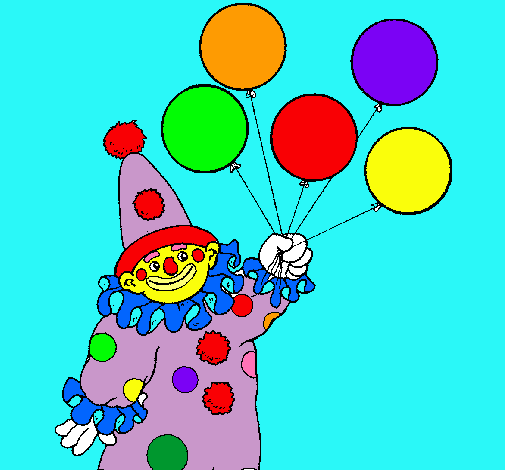 Payaso con globos