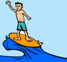 Dibujo Surfista pintado por eccvmn