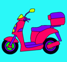 Dibujo Ciclomotor pintado por minimoto