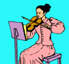 Dibujo Dama violinista pintado por michelle