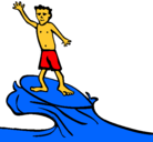 Dibujo Surfista pintado por juliana