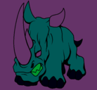 Dibujo Rinoceronte II pintado por pablo
