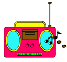 Dibujo Radio cassette 2 pintado por leonaiker