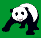 Dibujo Oso panda pintado por elipingu