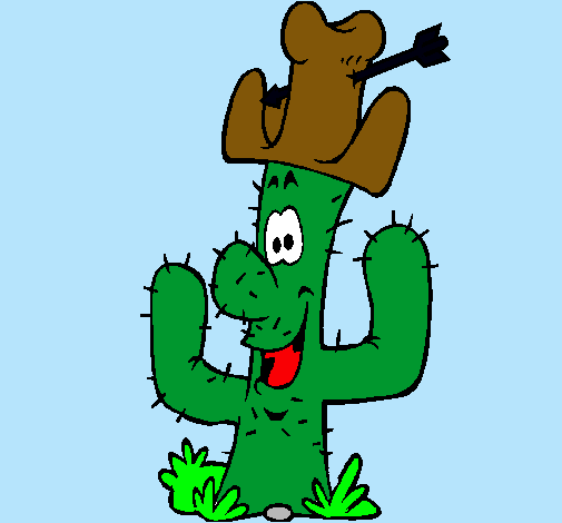 Cactus con sombrero