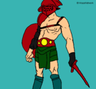 Dibujo Gladiador pintado por fer