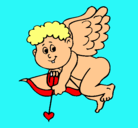 Dibujo Cupido pintado por se