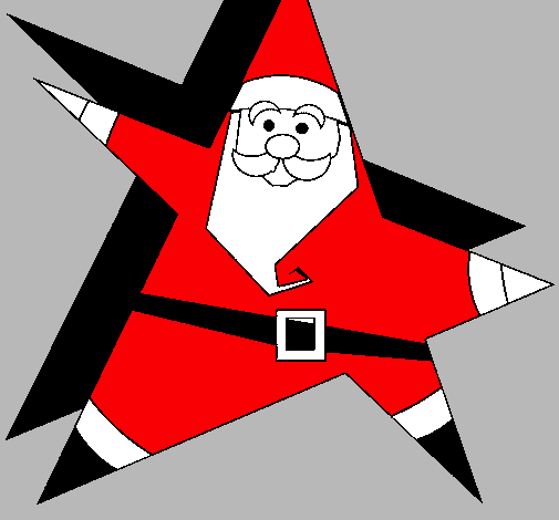 Papa Noel en forma de estrella