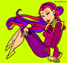 Dibujo Princesa ninja pintado por maider