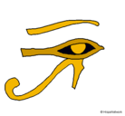 Dibujo Ojo Horus pintado por luty