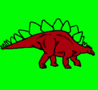 Dibujo Stegosaurus pintado por kevin