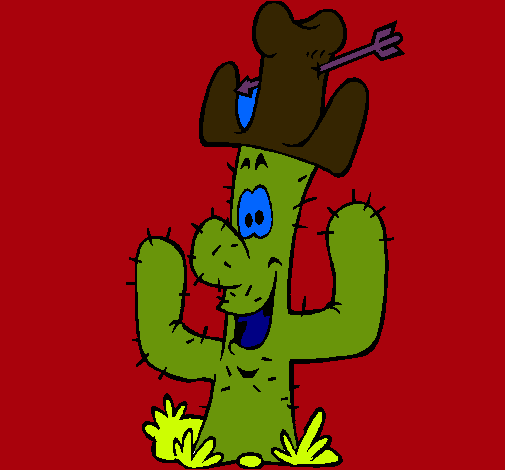 Cactus con sombrero