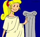 Dibujo Joven romana pintado por perlaglz