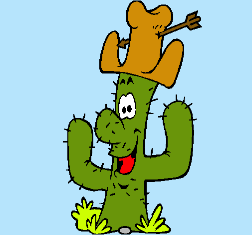 Cactus con sombrero