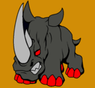 Dibujo Rinoceronte II pintado por fran