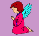 Dibujo Ángel orando pintado por carlota