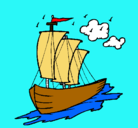 Dibujo Barco velero pintado por jerson