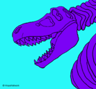 Dibujo Esqueleto tiranosaurio rex pintado por marc