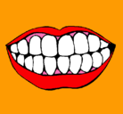 Dibujo Boca y dientes pintado por ariadna