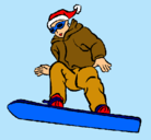 Dibujo Snowboard pintado por christian