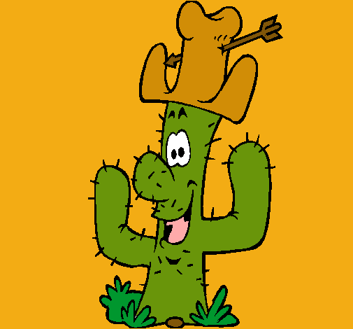 Cactus con sombrero