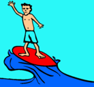 Dibujo Surfista pintado por noe