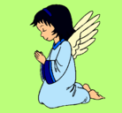 Dibujo Ángel orando pintado por ana12