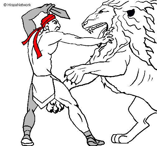 Gladiador contra león