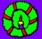 Dibujo Corona de navidad II pintado por estrella